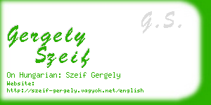 gergely szeif business card